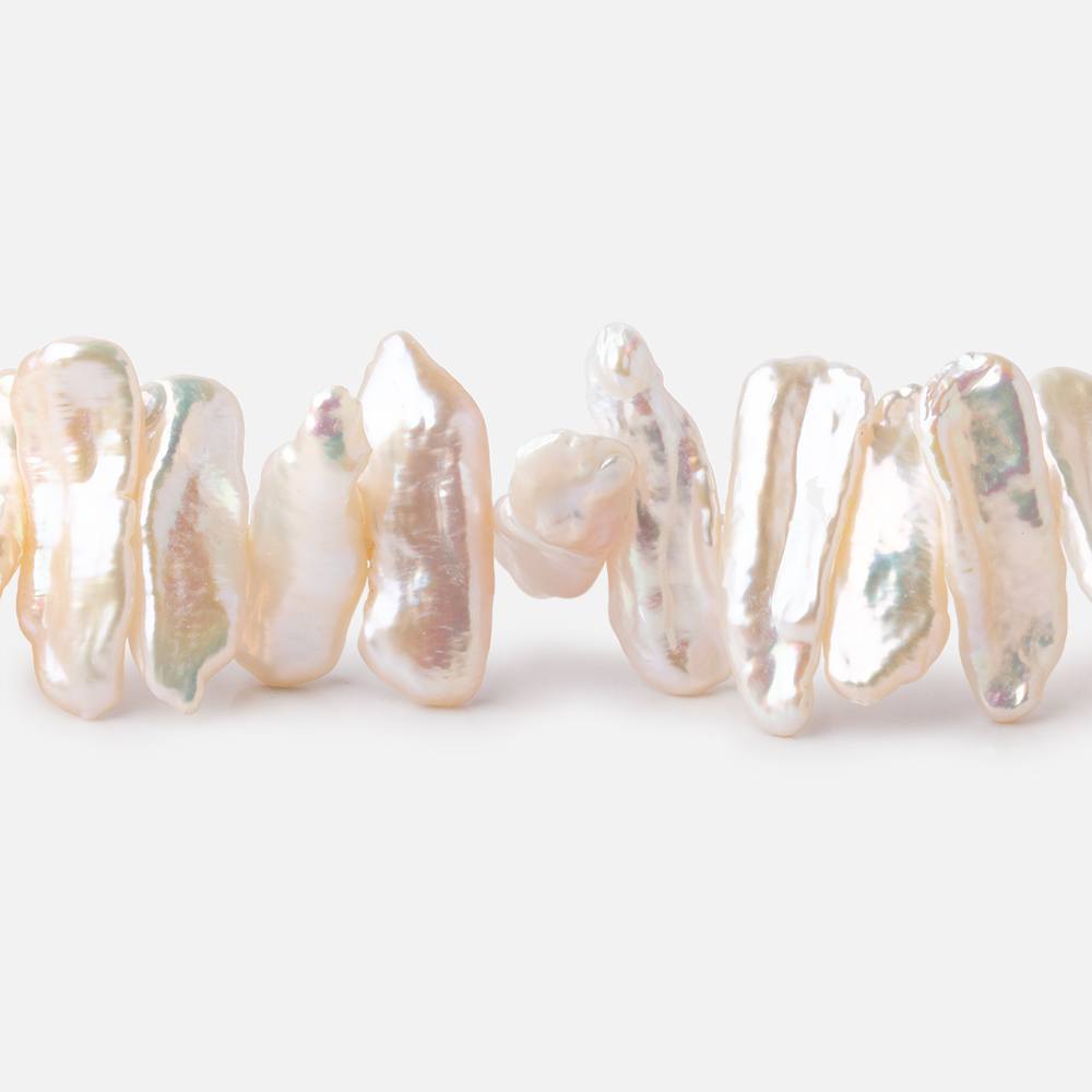 17-20mm Cream Biwa Freshwater Pearls 16 inch 60 beads AAA