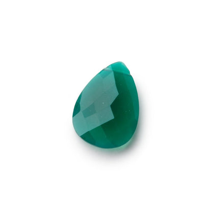 17-20mm Green Onyx Faceted Pear Focal Bead 1 piece