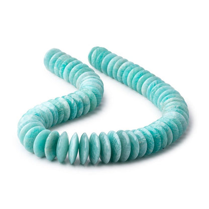17-21mm Amazonite Plain Heishi Beads 18 inch 65 pieces AAA