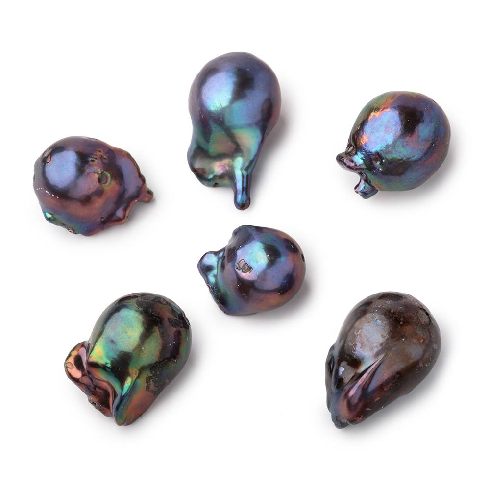 17-22mm Peacock Ultra Baroque Focal Beads 1 piece AA