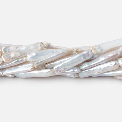 17-23mm Lilac White Rectangle Freshwater Pearls 16 inch 18 beads