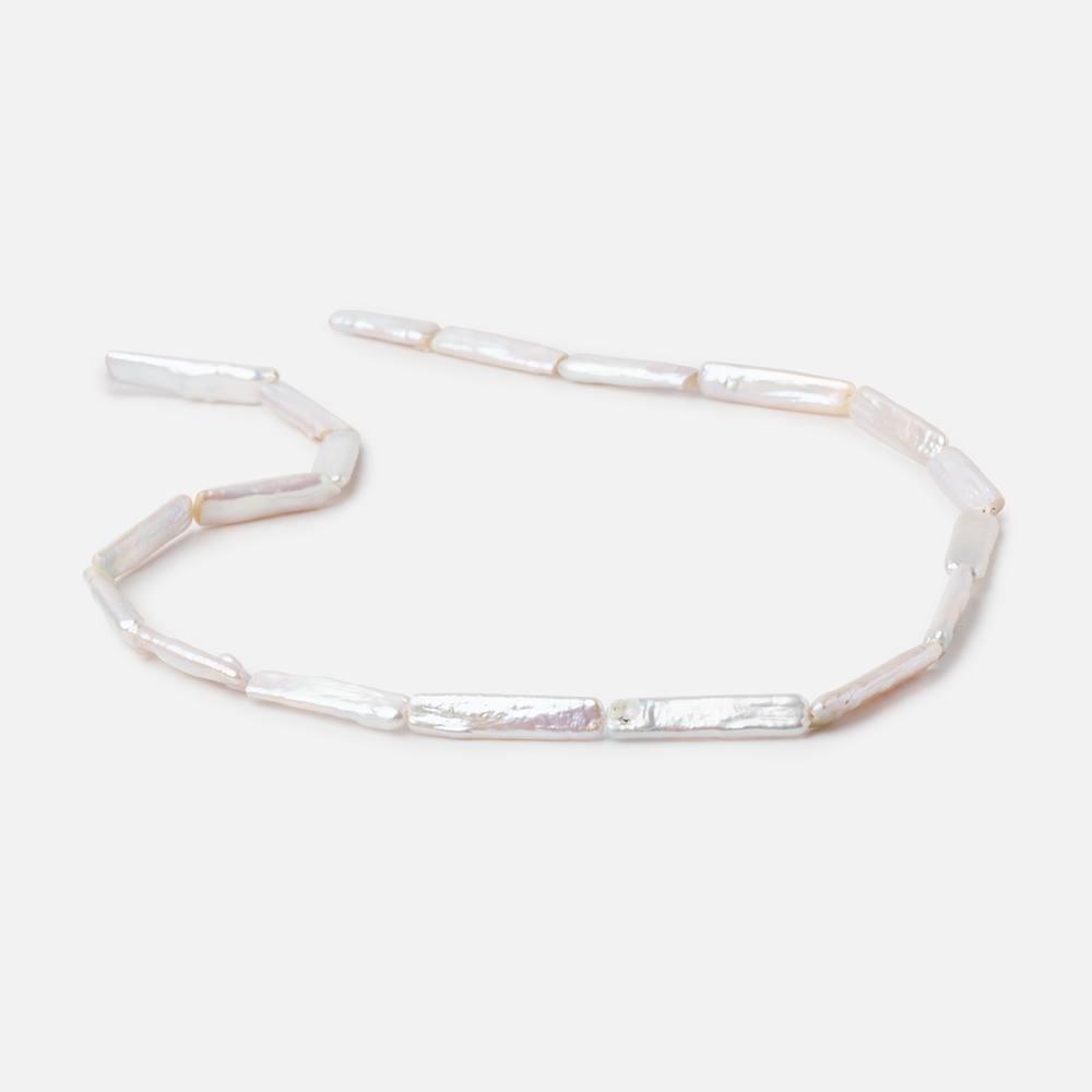 17-23mm Lilac White Rectangle Freshwater Pearls 16 inch 18 beads