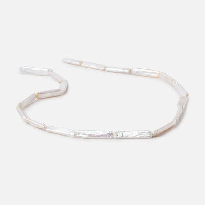 17-23mm Lilac White Rectangle Freshwater Pearls 16 inch 18 beads