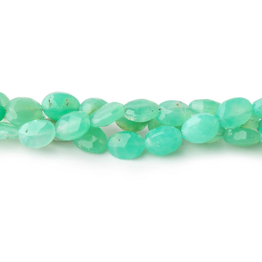 7x5mm Chrysoprase Faceted Oval Beads 8 inch 30 pieces