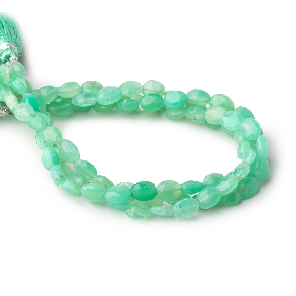 7x5mm Chrysoprase Faceted Oval Beads 8 inch 30 pieces