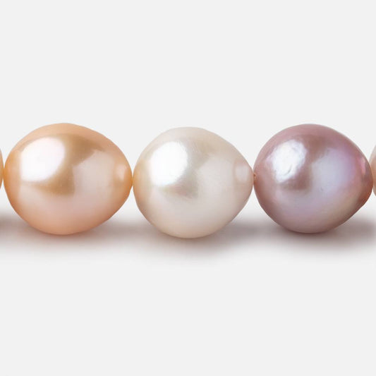 14-16mm Tri-Color Ultra Baroque Freshwater Pearls 16 inch 27 beads AAA