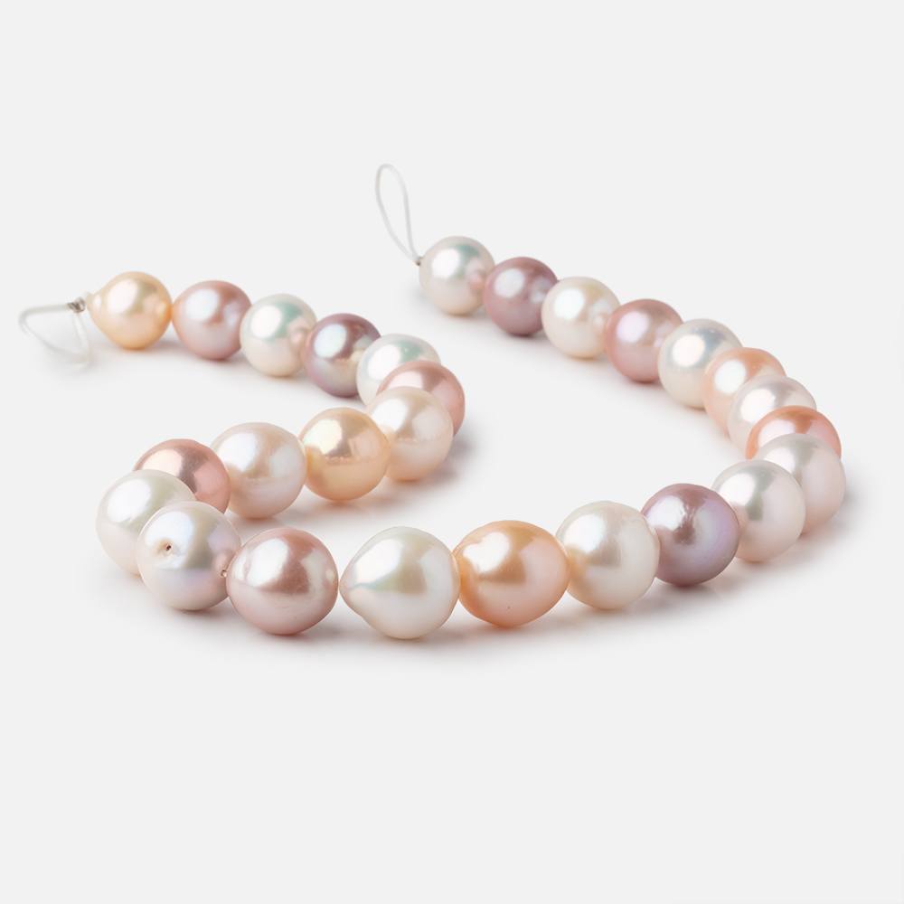 14-16mm Tri-Color Ultra Baroque Freshwater Pearls 16 inch 27 beads AAA