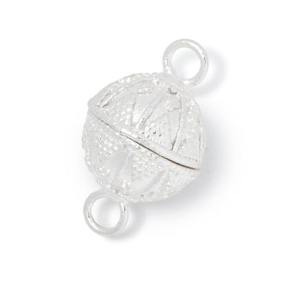 17.5mm Triangular Miligrain Design Round Magnetic Clasp 1 piece