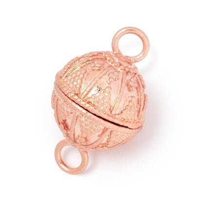 17.5mm Triangular Miligrain Design Round Magnetic Clasp 1 piece