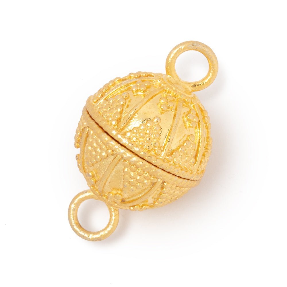 17.5mm Triangular Miligrain Design Round Magnetic Clasp 1 piece