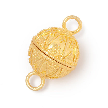 17.5mm Triangular Miligrain Design Round Magnetic Clasp 1 piece