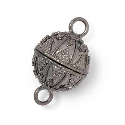 17.5mm Triangular Miligrain Design Round Magnetic Clasp 1 piece