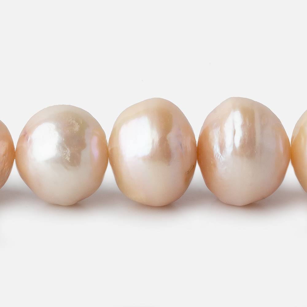 17.5x11-17x15mm Peach Baroque Freshwater Pearl 16 inch 32 pieces