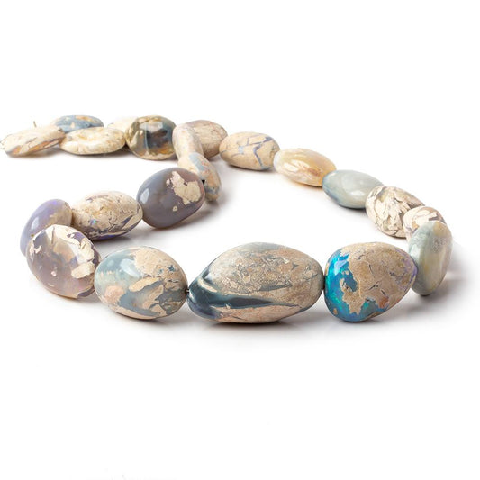 17.5x13-35x21mm Australian Opal & Matrix Plain Nugget beads 18 inches 21 pieces A