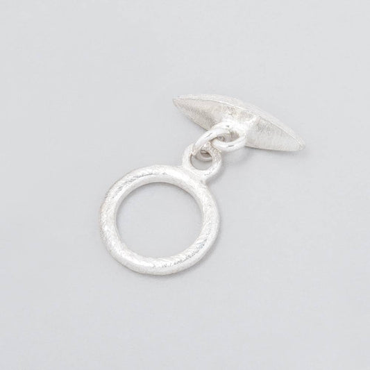 12mm Sterling Silver Toggle Brushed Marquise Design 1 piece