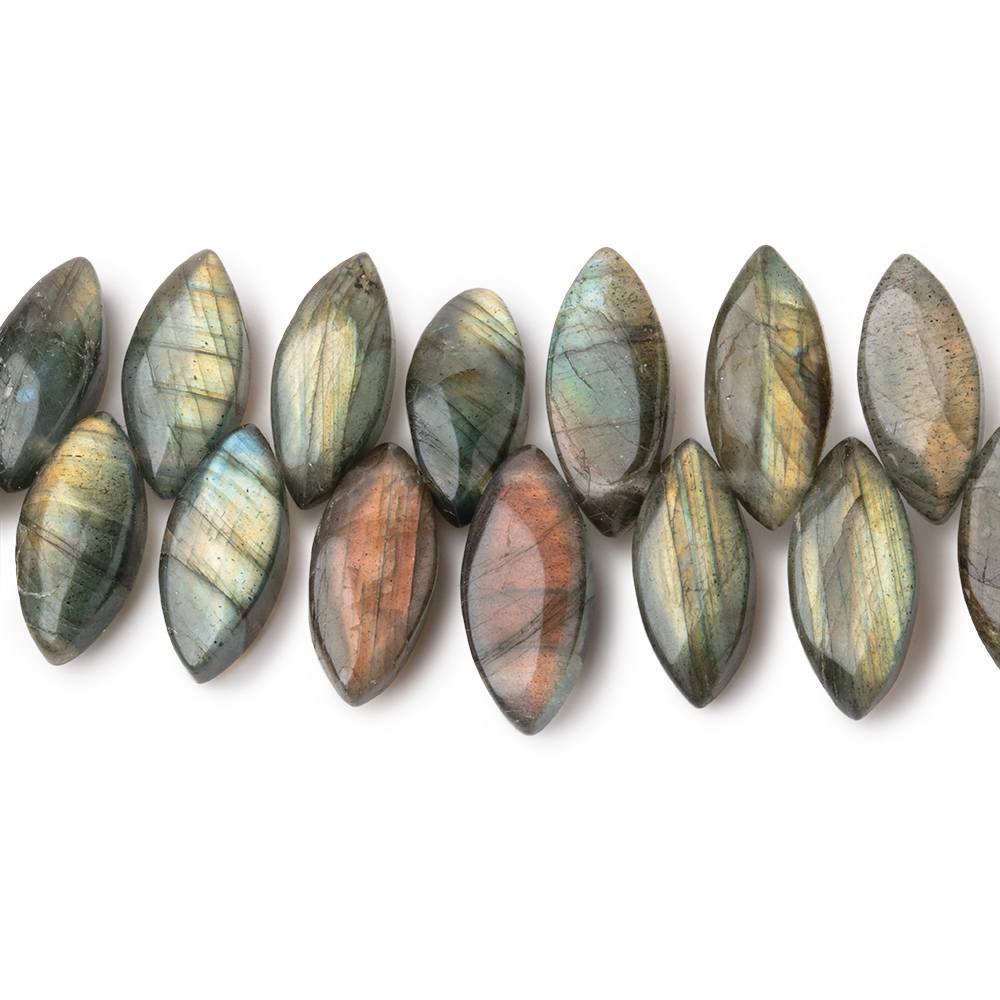 12x5-14x6mm Labradorite Plain Marquise Beads 7 inch 48 pieces