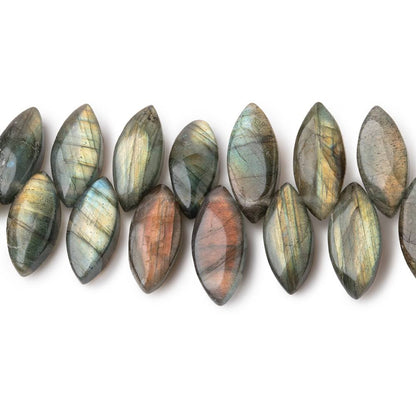 12x5-14x6mm Labradorite Plain Marquise Beads 7 inch 48 pieces