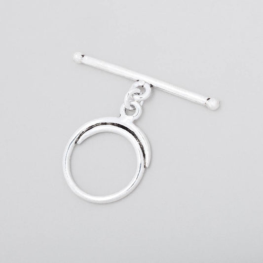 17mm Antiqued Sterling Silver Toggle Swirl Design 1 piece