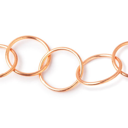 17mm Copper Plain Round Link Chain