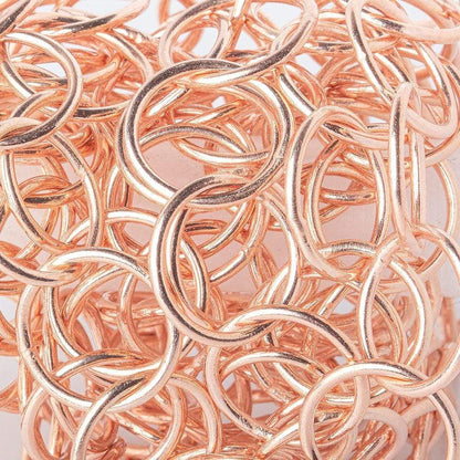 17mm Rose Gold plated Plain Round Link Chain