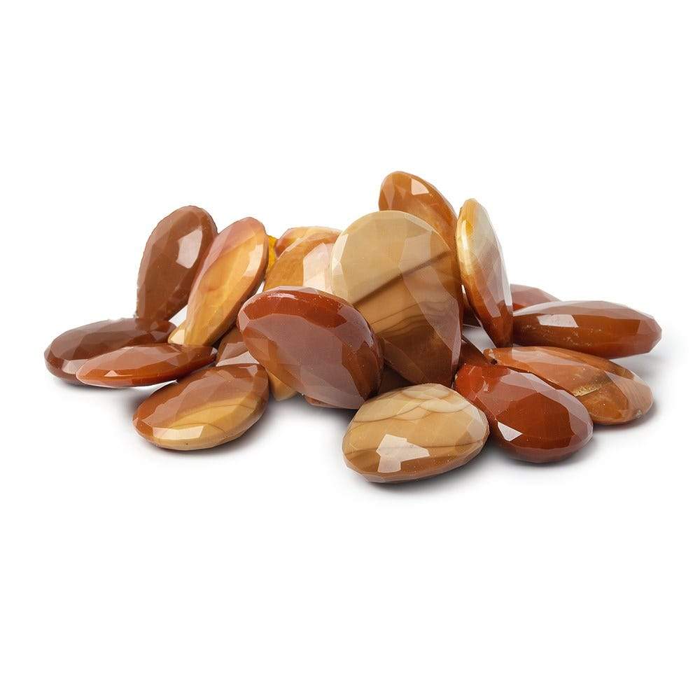 17x12-23x17mm Bruno Jasper Faceted Pear Briolette 4 inch 23 beads AA