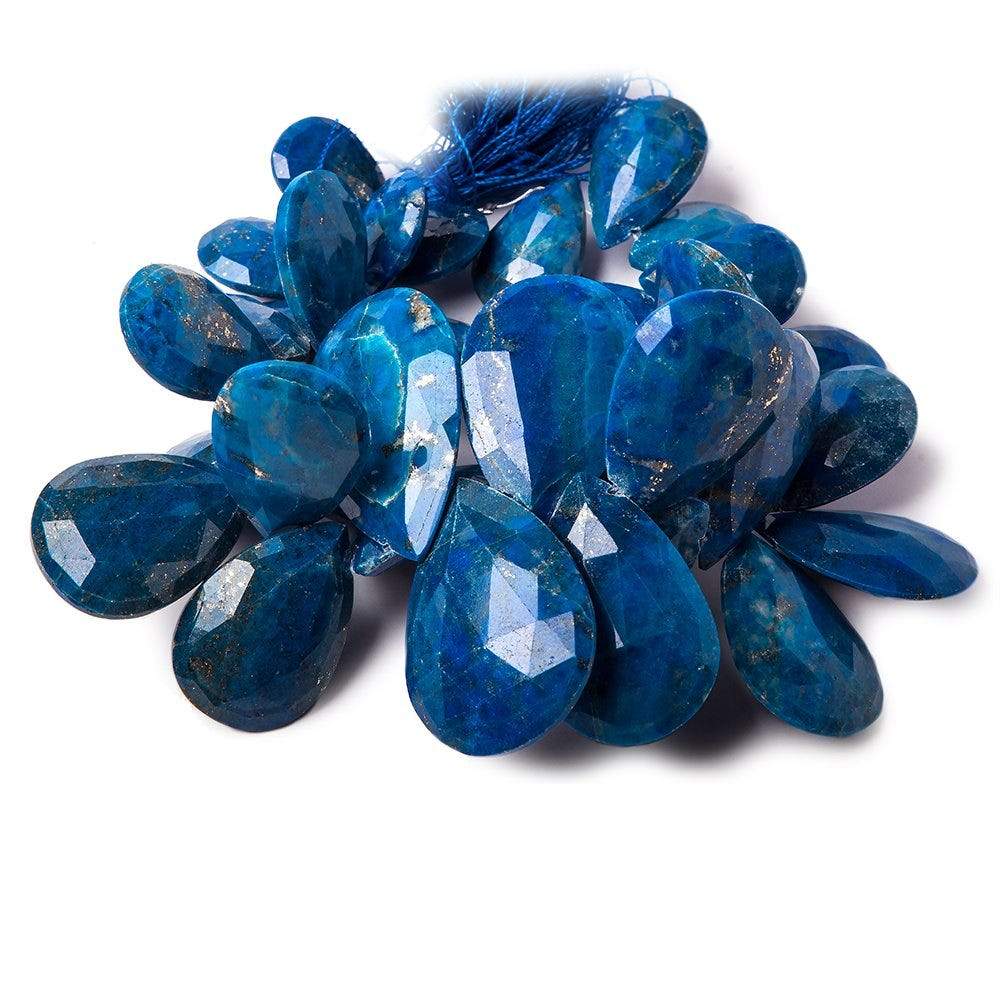 17x12-31x23mm Lapis Lazuli Faceted Pear Beads 7.25 inch 34 pieces