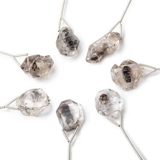 17x13-20x14mm Double Terminated Quartz Natural Crystal Focal 1 Bead