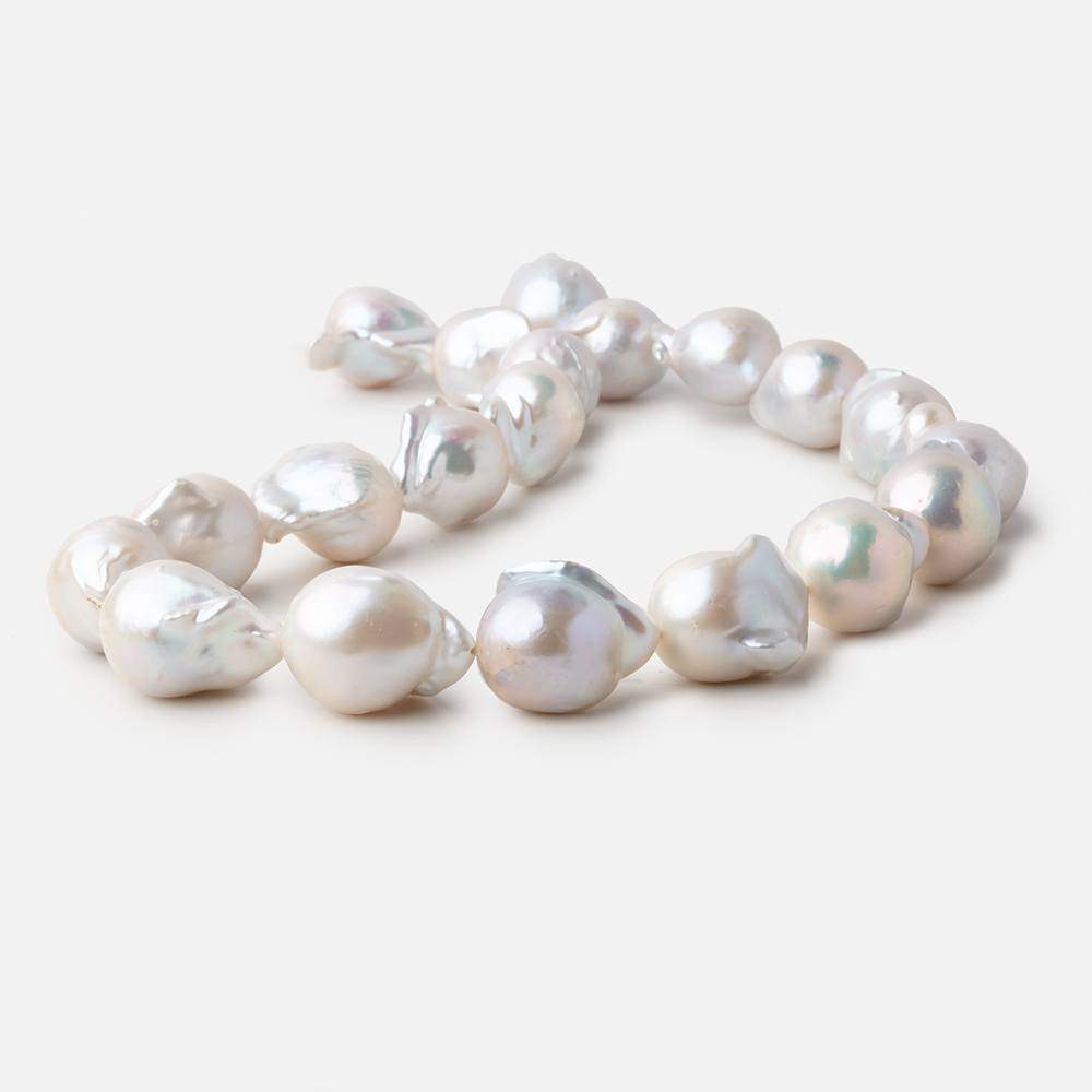 17x13-22x16mm Off White Ultra Baroque Freshwater Pearls 15.25 inch 20 pcs