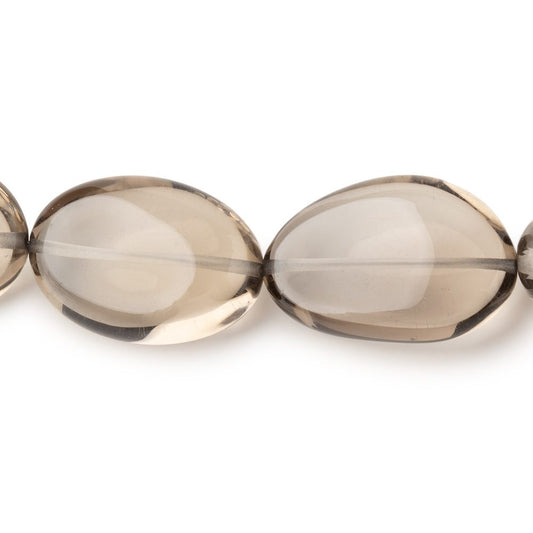 17x13-24x15mm Smoky Quartz Plain Nugget Beads 16 inch 21 pieces