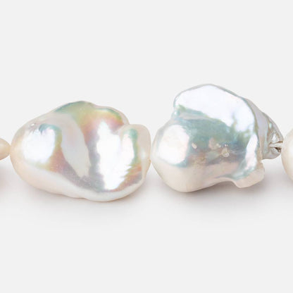 17x13-27x14mm Creamy White Ultra Baroque Pearls 15 inch 18 Beads AA