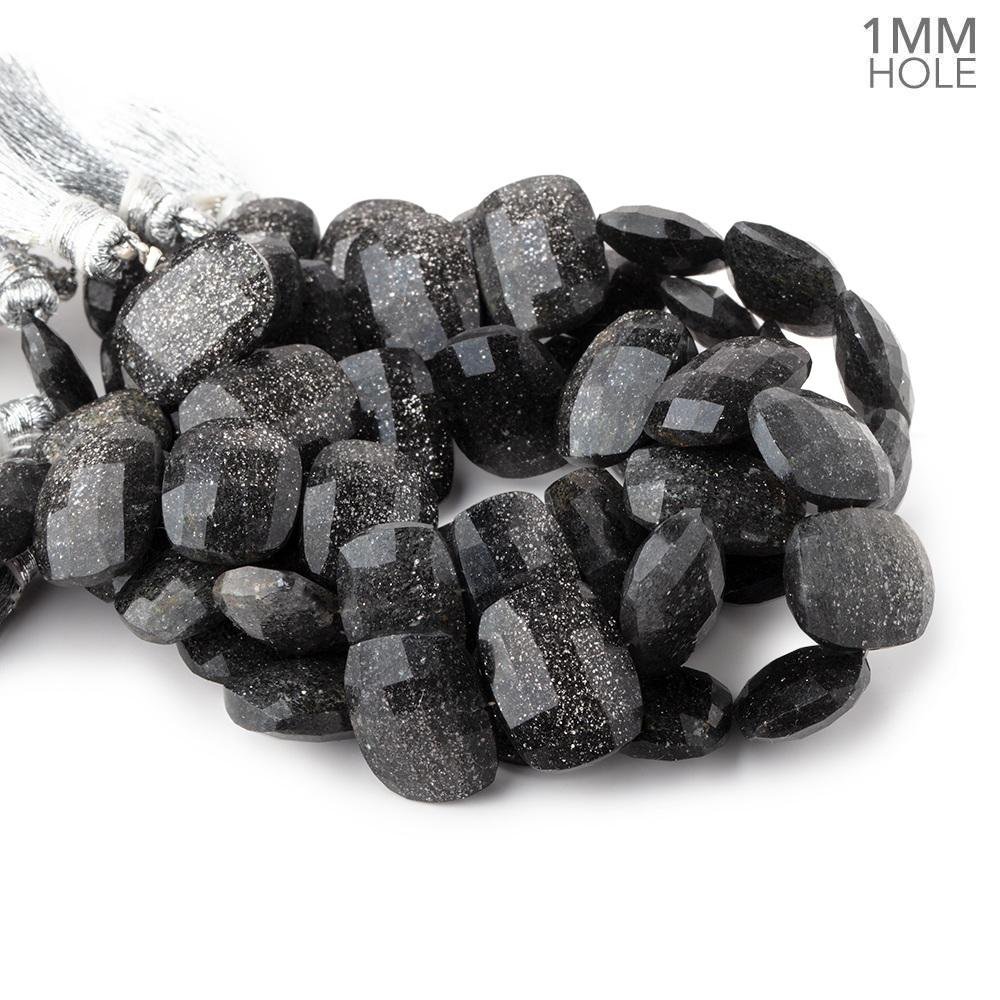 17x13mm Celestial Quartz Faceted Cushion Beads 7.5 inch 15 pieces 1mm Large Hole