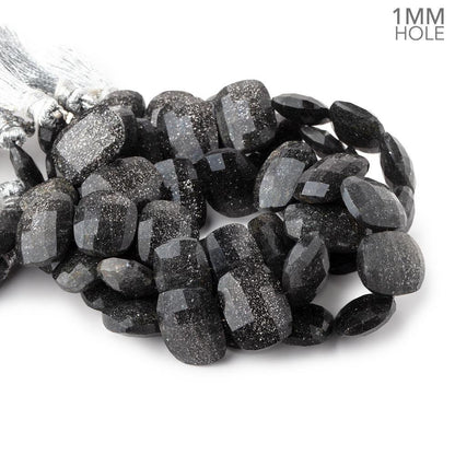 17x13mm Celestial Quartz Faceted Cushion Beads 7.5 inch 15 pieces 1mm Large Hole