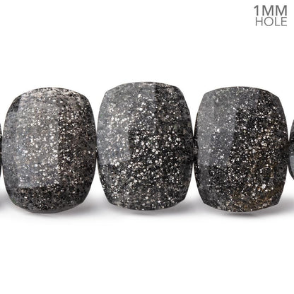 17x13mm Celestial Quartz Faceted Cushion Beads 7.5 inch 15 pieces 1mm Large Hole