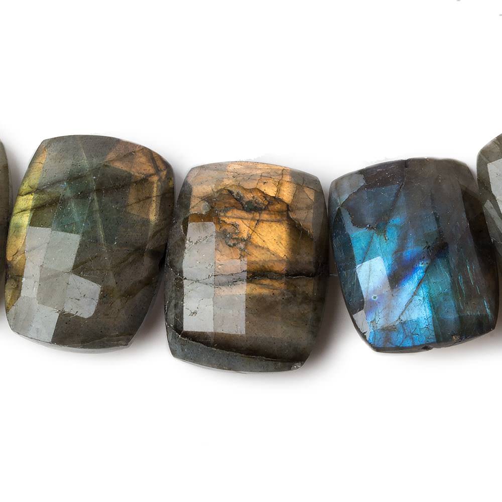 17x13mm Labradorite side drilled Cushions 5.5 inch 10 pieces A