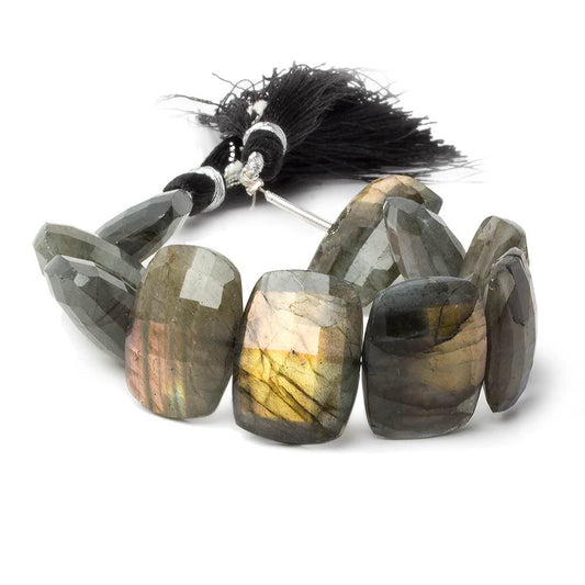 17x13mm Labradorite side drilled Cushions 5.5 inch 10 pieces A