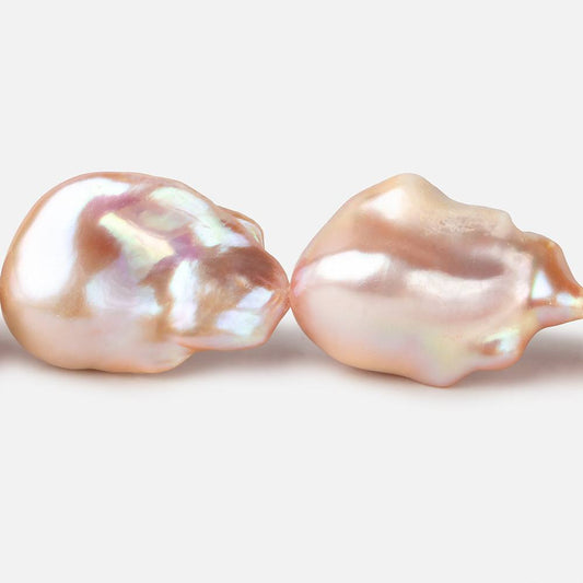 17x29-17x32mm Blush Pink Ultra Baroque Freshwater Pearls 16 inch 14 pieces AAA grade