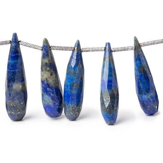 17x5.5-26x6.5mm Lapis Lazuli Faceted Tear Drops 7.5 inch 22 Beads