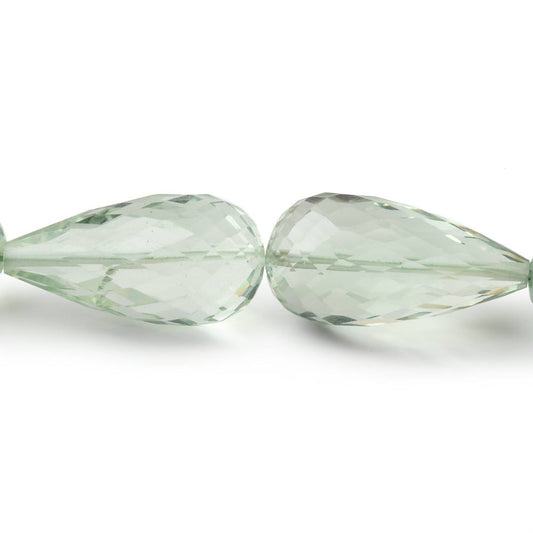 17x8-24x12mm Prasiolite Faceted Tear Drops 16 inch 18 Beads AA