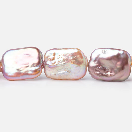 18-19mm Tonal Blush Rectangle Freshwater Pearls 15 inch 21 beads