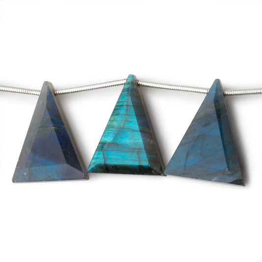 18-21mm Labradorite Faceted Triangle Beads 7 inch 10 pieces