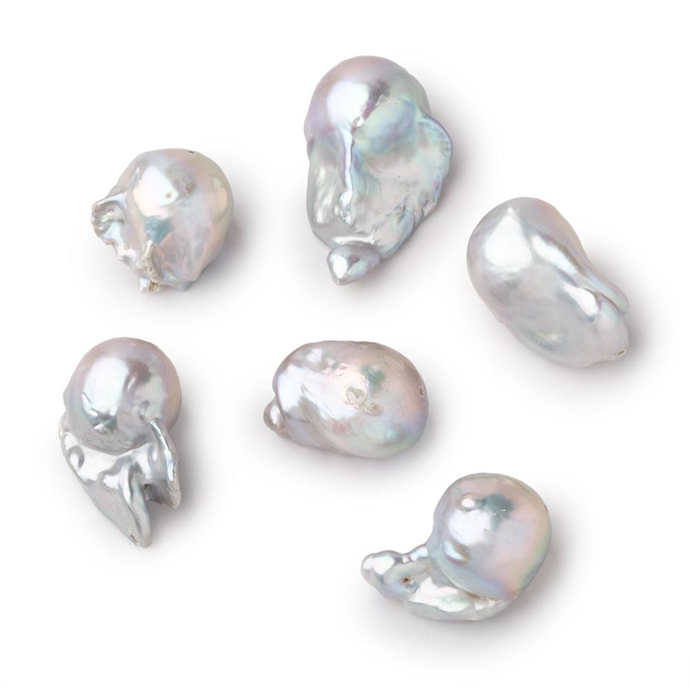 18-23mm Silver Ultra Baroque Focal Beads 1 piece AA