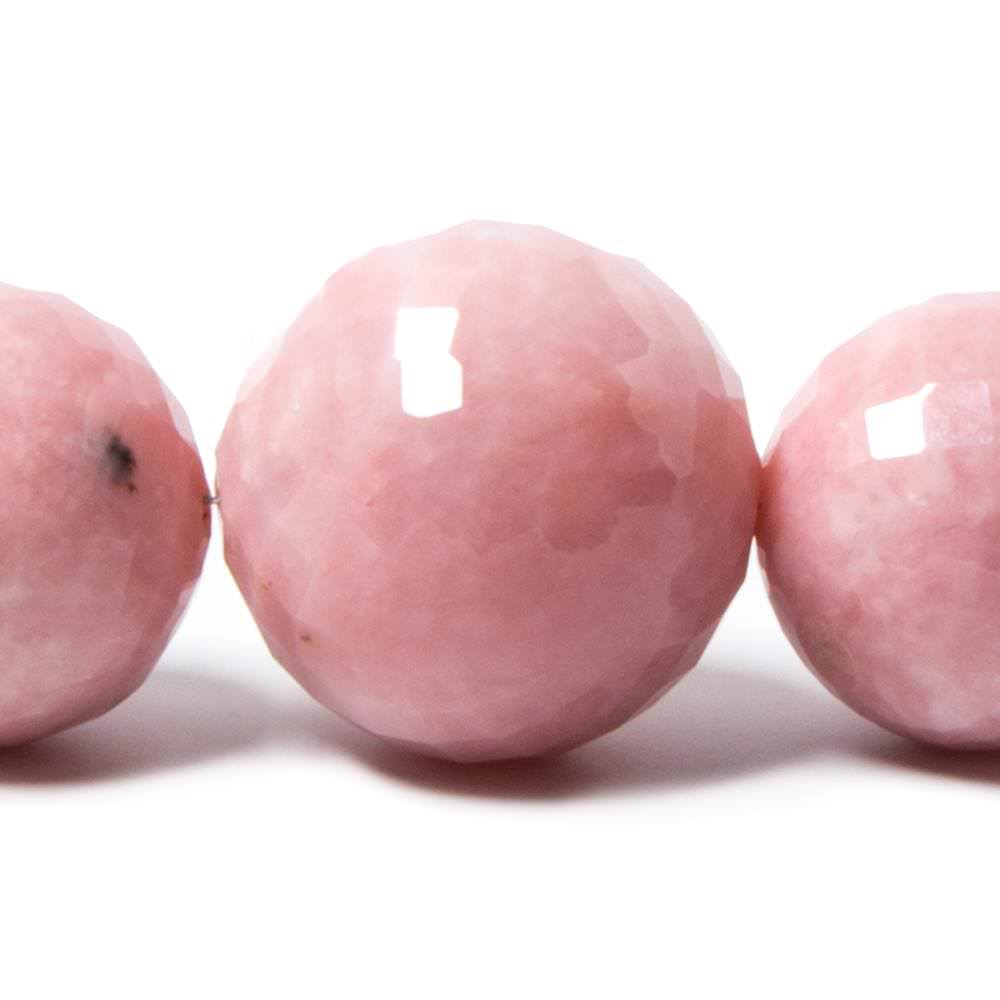 18-25mm Pink Peruvian Opal faceted rounds 9 inches 11 beads AAA grade