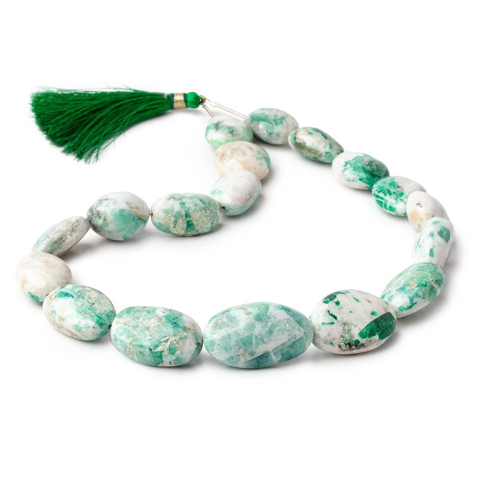 18-29mm Colombian Emerald in Matrix Plain Nuggets 14 inch 18 Beads