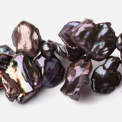 18-29mm Peacock Top Drill Ultra Keshi Freshwater Pearls 15 inch 50 Beads