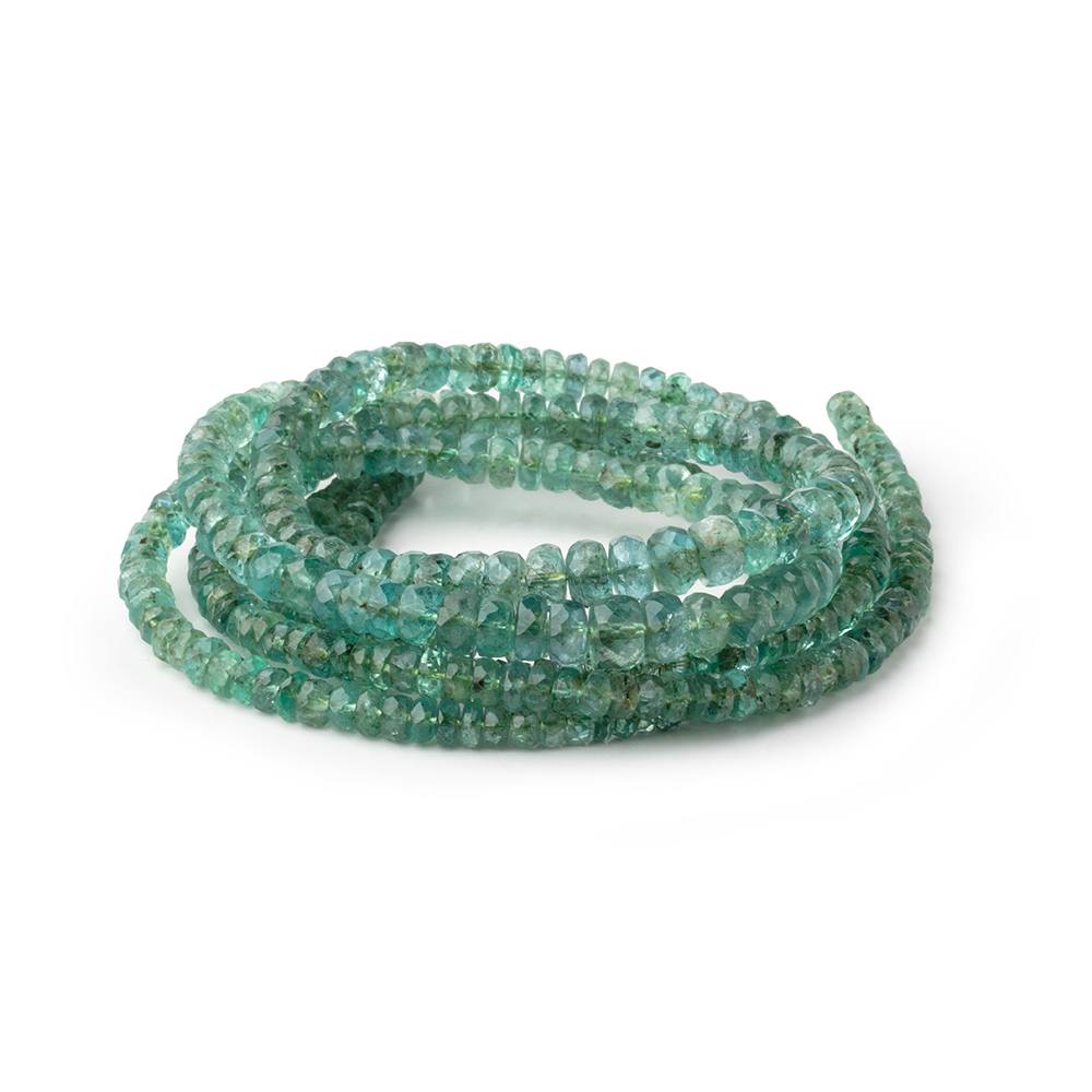 3-5mm Zambian Emerald Faceted Rondelle Beads 16 inch 196 pieces A