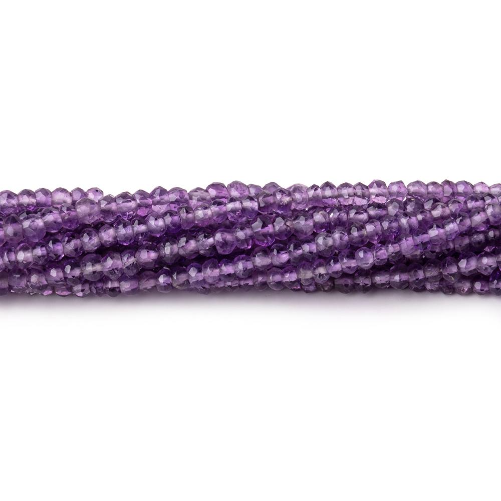 2-3mm Amethyst Faceted Rondelle Beads 13 inch 160 pieces