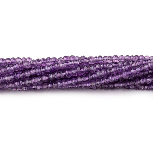 2-3mm Amethyst Faceted Rondelle Beads 13 inch 160 pieces
