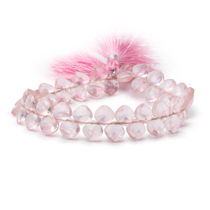 6x6mm Rose Quartz faceted pillow beads 7.5 inch 45 pieces A