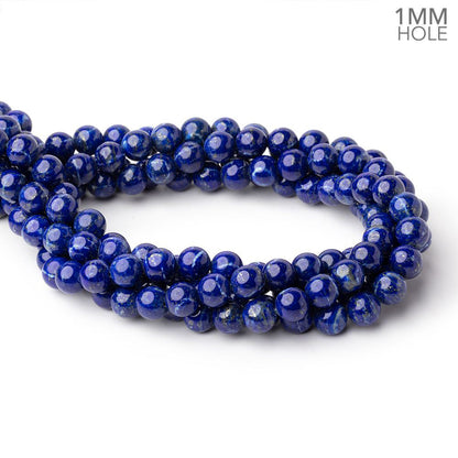 8mm Lapis Lazuli Plain Round Beads 16 inch 51 pieces 1mm Hole