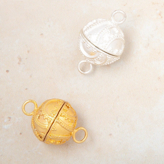 18.5mm Swirling Miligrain Design Round Magnetic Clasp 1 piece